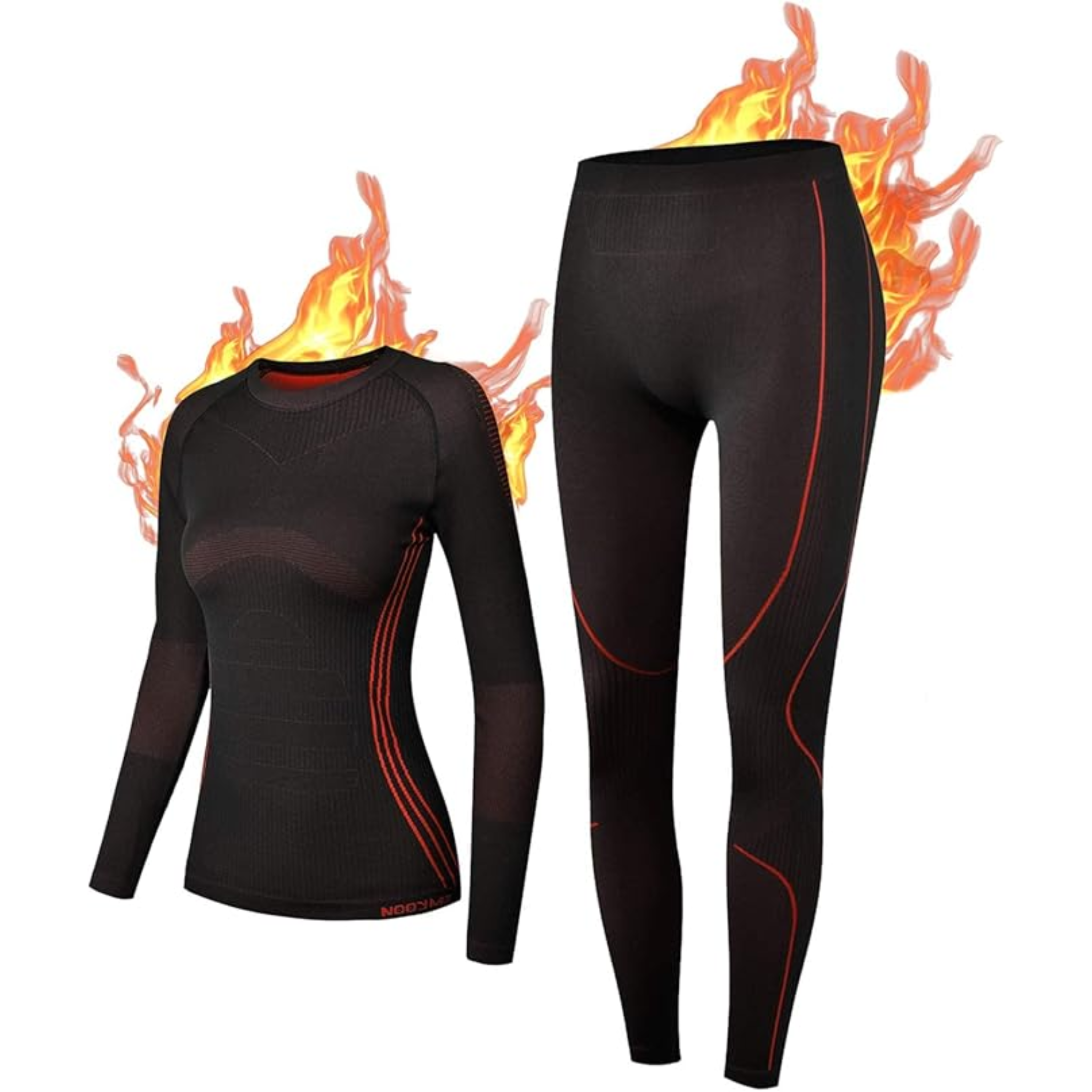 Ensemble de Ski Femme – Antibactérien, Chaud, Flexible et Respirant pour Automne & Hiver