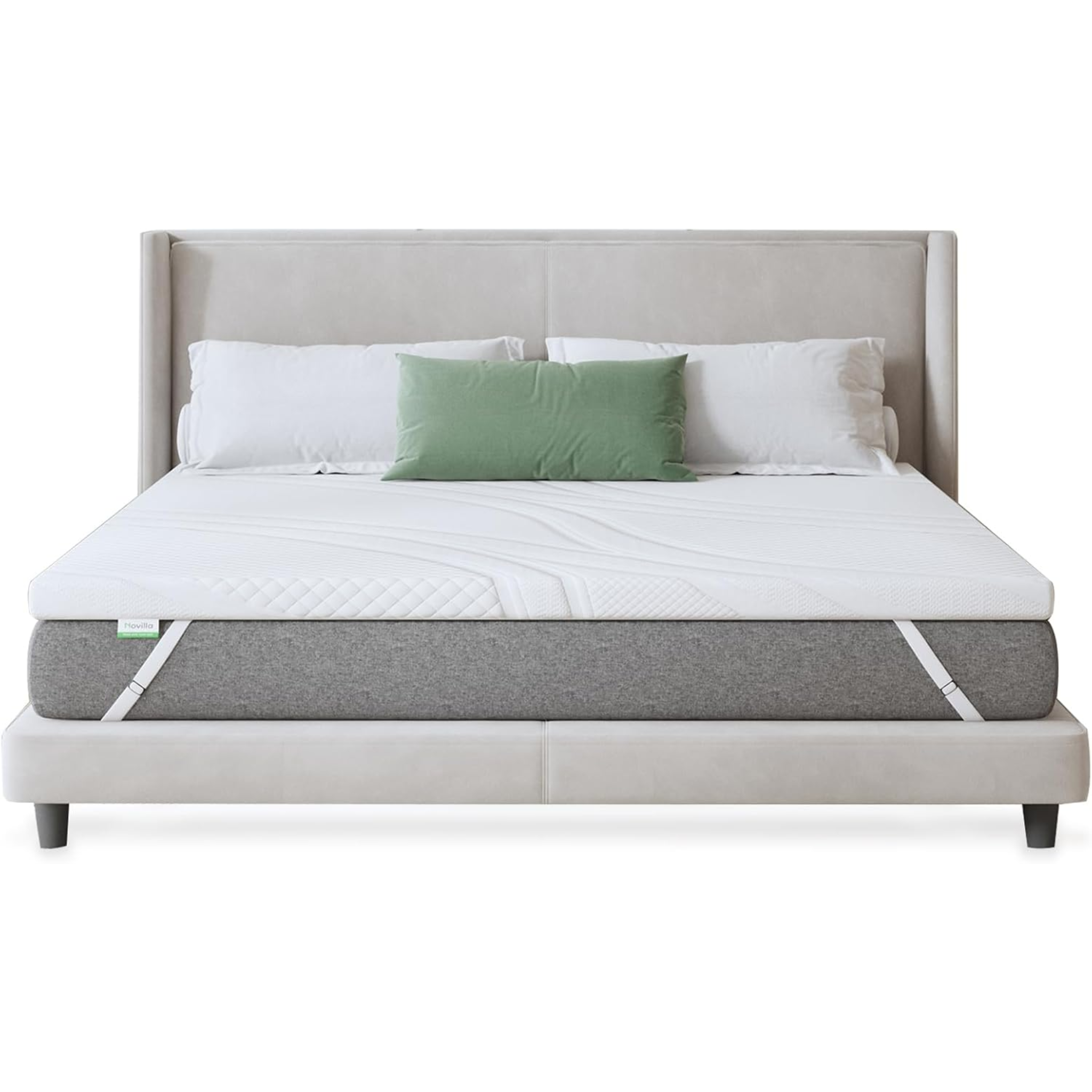 Surmatelas 140x190cm – 5CM Mousse à Mémoire de Forme Gel, Matière Bambou, Respirant, Antidérapant, Lavable