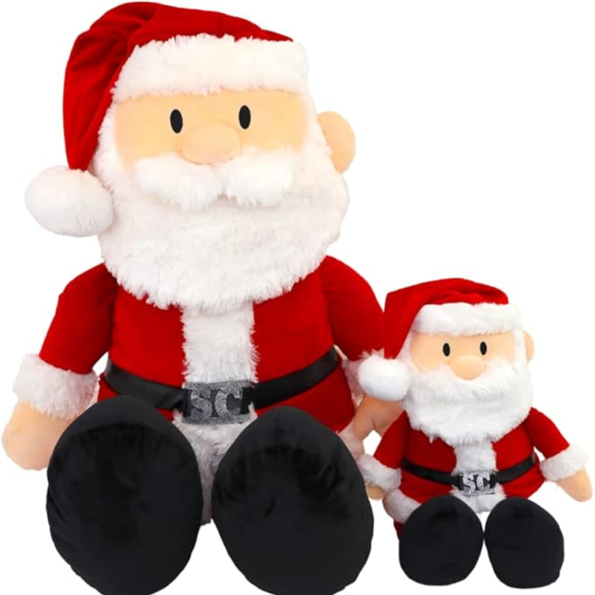Peluche Père Noël 30 cm, Jouet Doux et Confortable pour Enfants, Décoration de Sapin de Noël, Peluche Huggable pour Tout-Petits et Collectionneurs