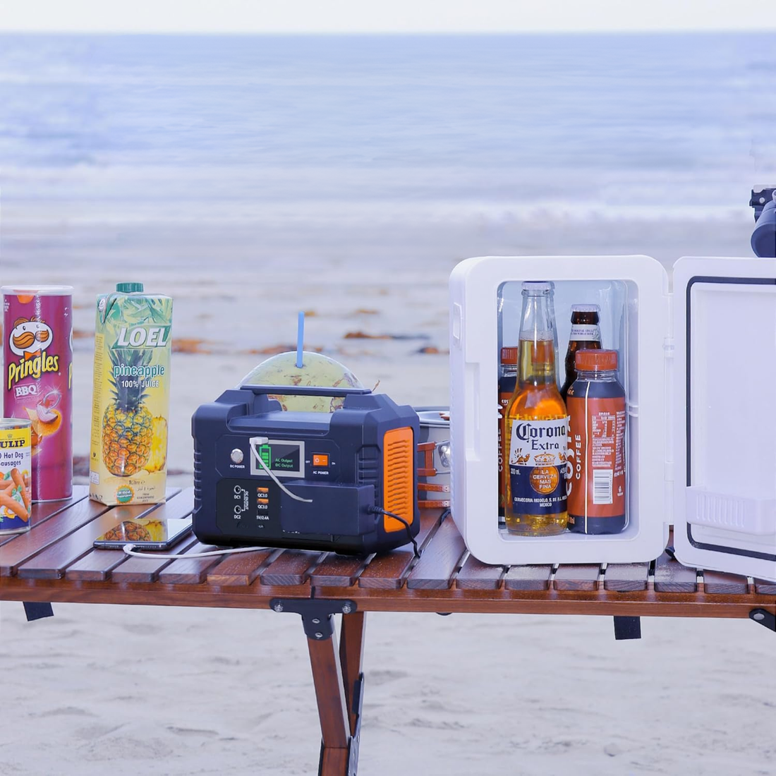 Station d’Énergie Portable 151Wh – Générateur Solaire 200W Batterie de Secours pour Camping, Jardin, Caravane & Utilisation Extérieure