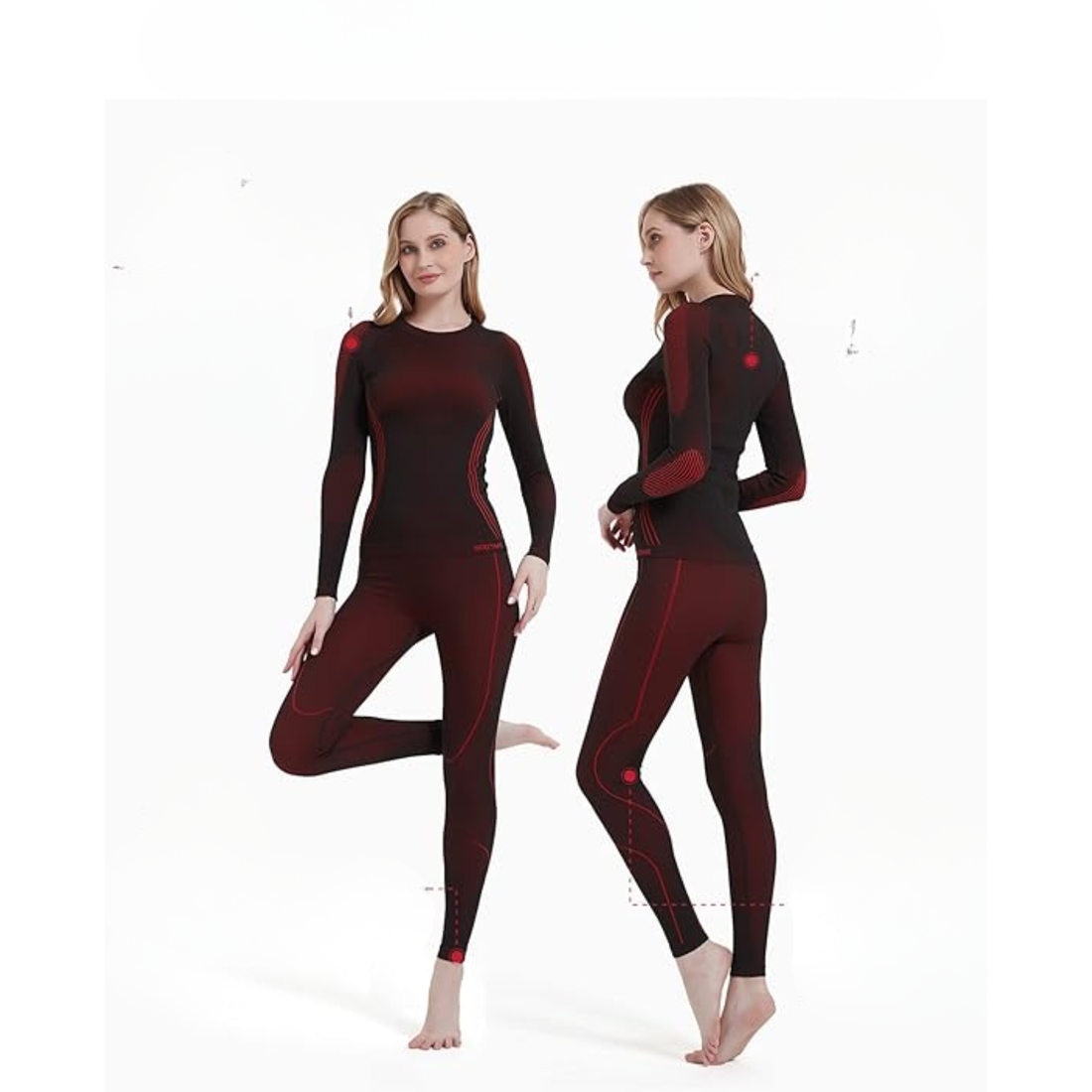 Ensemble de Ski Femme – Antibactérien, Chaud, Flexible et Respirant pour Automne & Hiver
