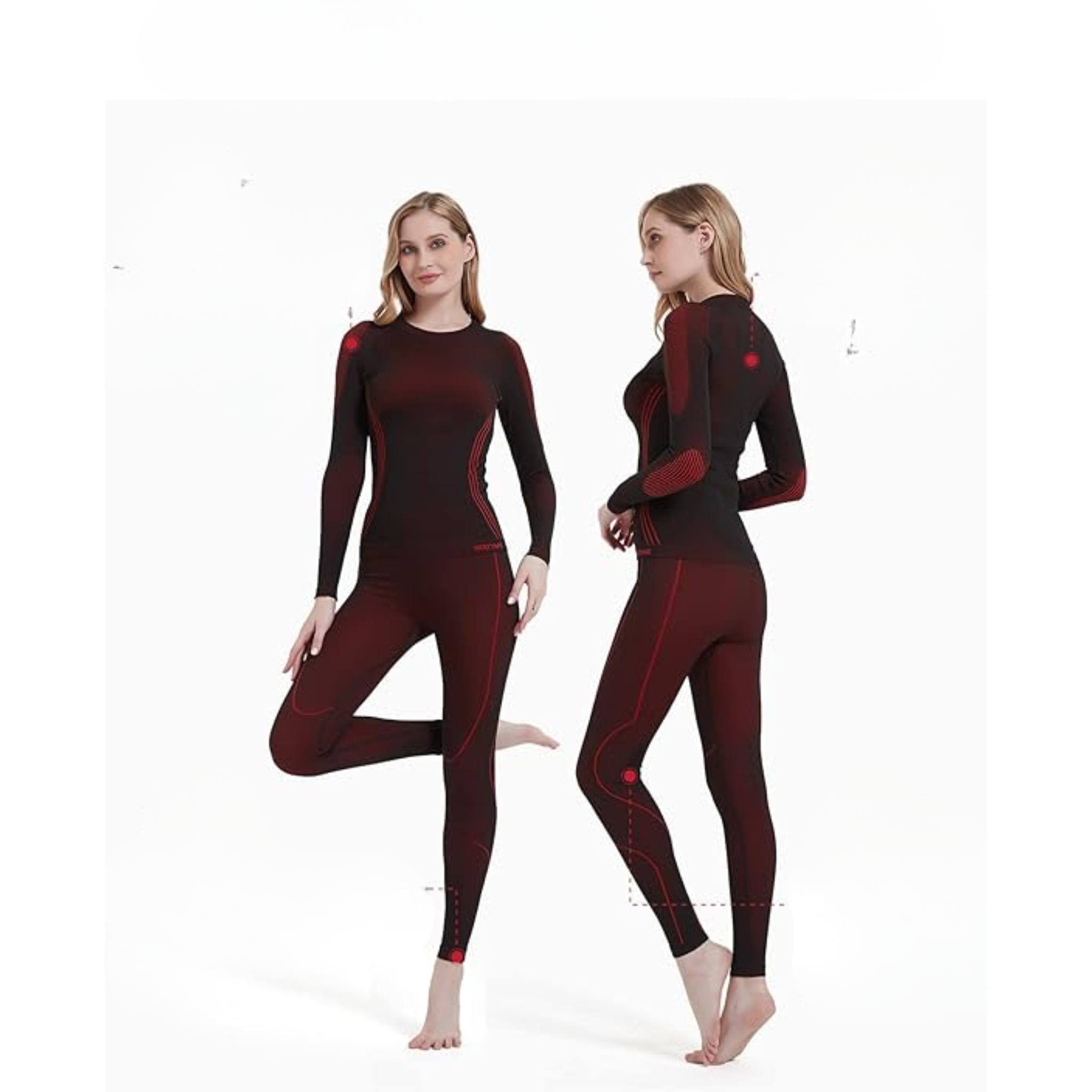 Ensemble de Ski Femme – Antibactérien, Chaud, Flexible et Respirant pour Automne & Hiver
