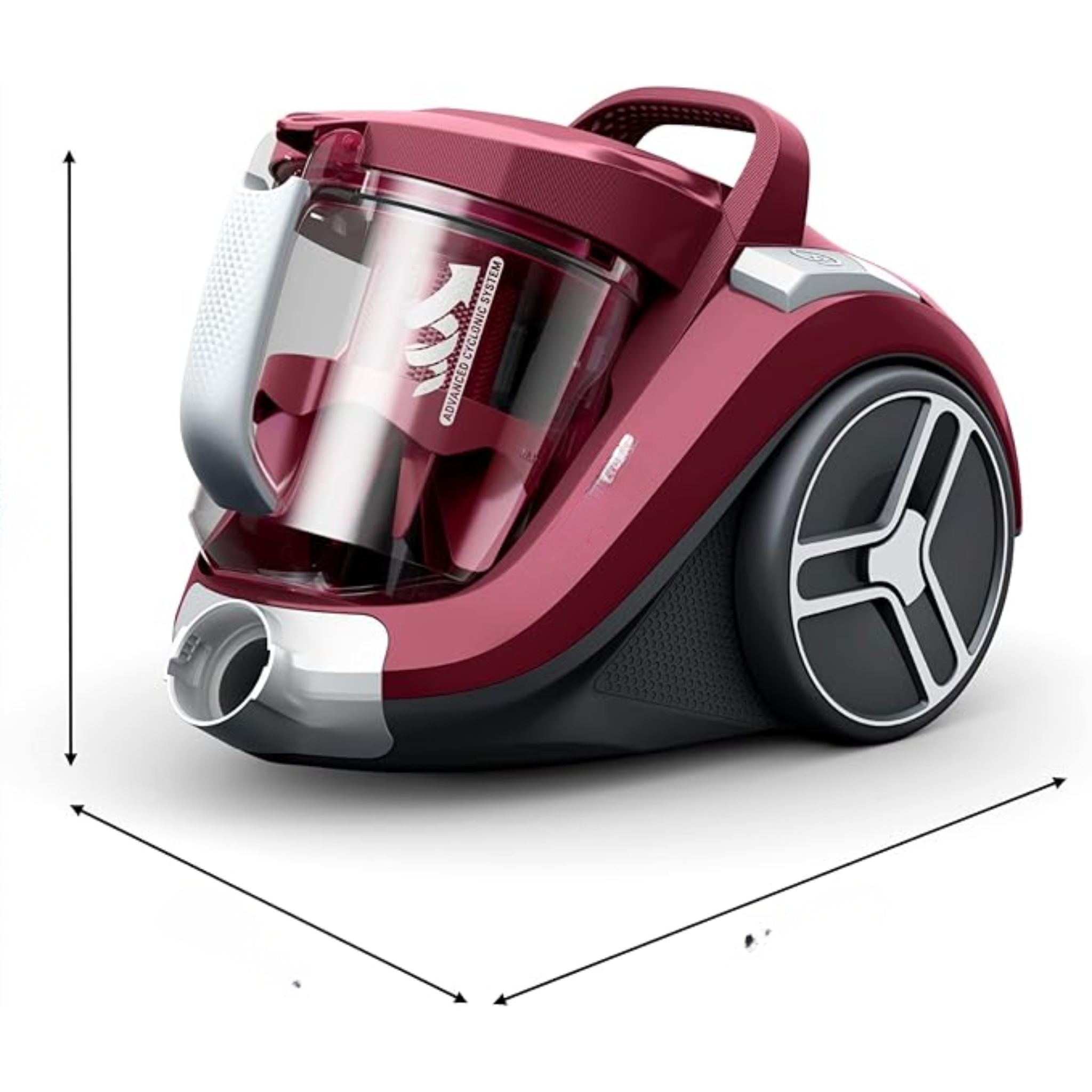Aspirateur Compact Power XXL – Moteur Économe 900 W Max, Haute Filtration, Bac Poussière XXL 2,5 L, Compact RO4B23EA, Bordeaux (Sans Marque)