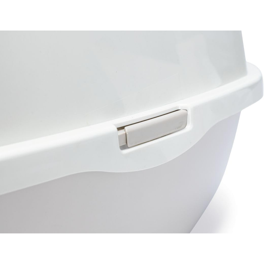 Bac à Litière pour Chat – Plastique Durable, Avec Couvercle, 52x39x41 cm – Gris