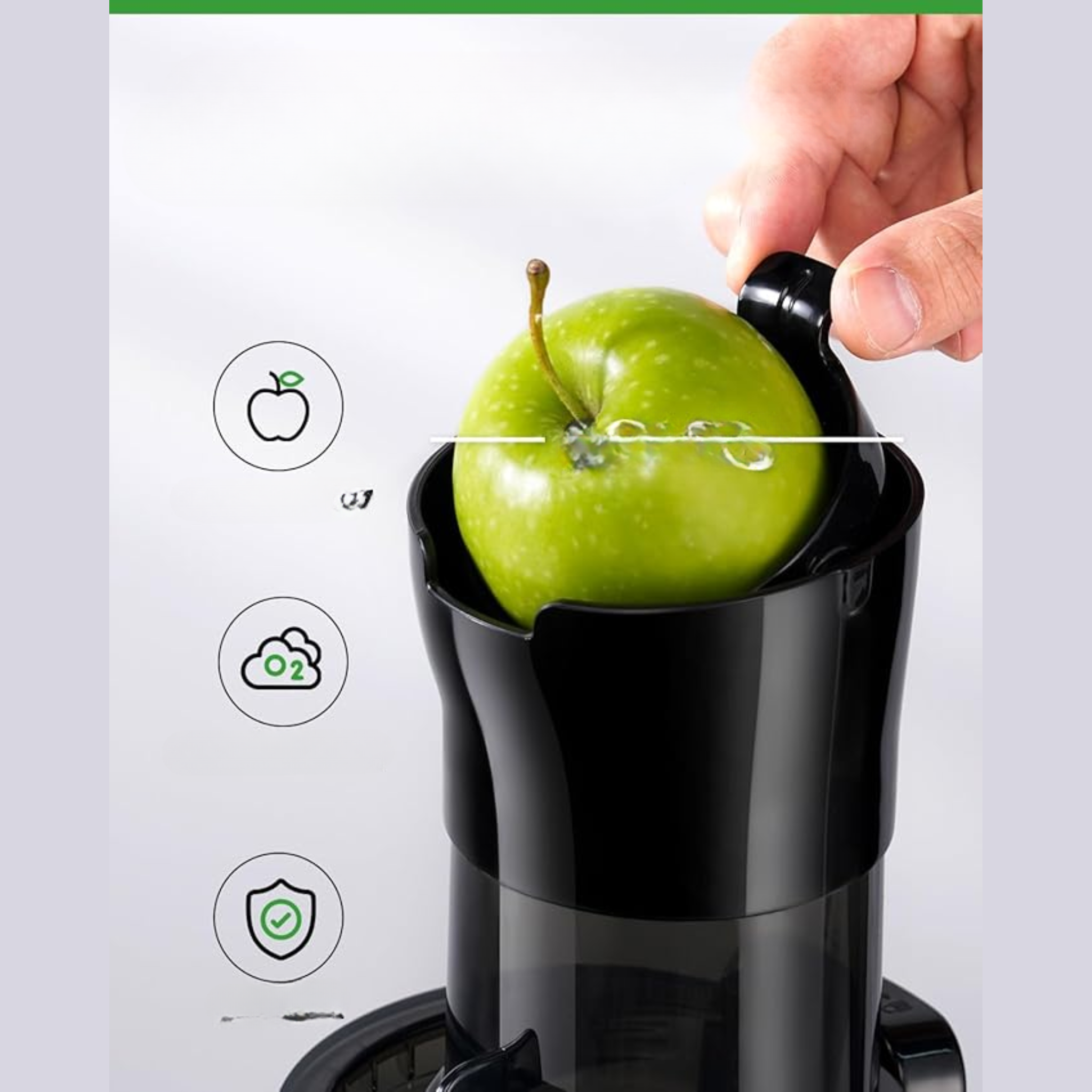 Presse-Agrumes et Légumes 89mm – Extracteur à Froid Puissant, Filtre Double, Rendement Élevé, Plastique Sans BPA, Brosse Incluse (Sans Marque)