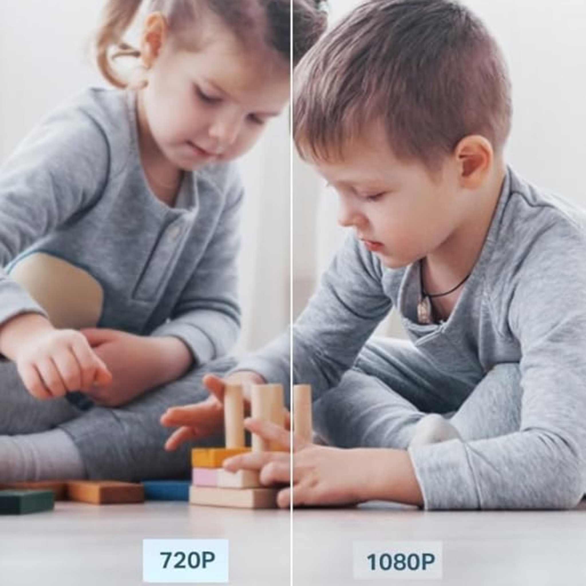 C200 Pack de 2 Caméras de Surveillance Wi-Fi Intérieures – 1080P, Pan/Tilt 360°, Détection de Personnes, Audio Bidirectionnel, Vision Nocturne, Compatible Alexa & Google (Sans Marque)