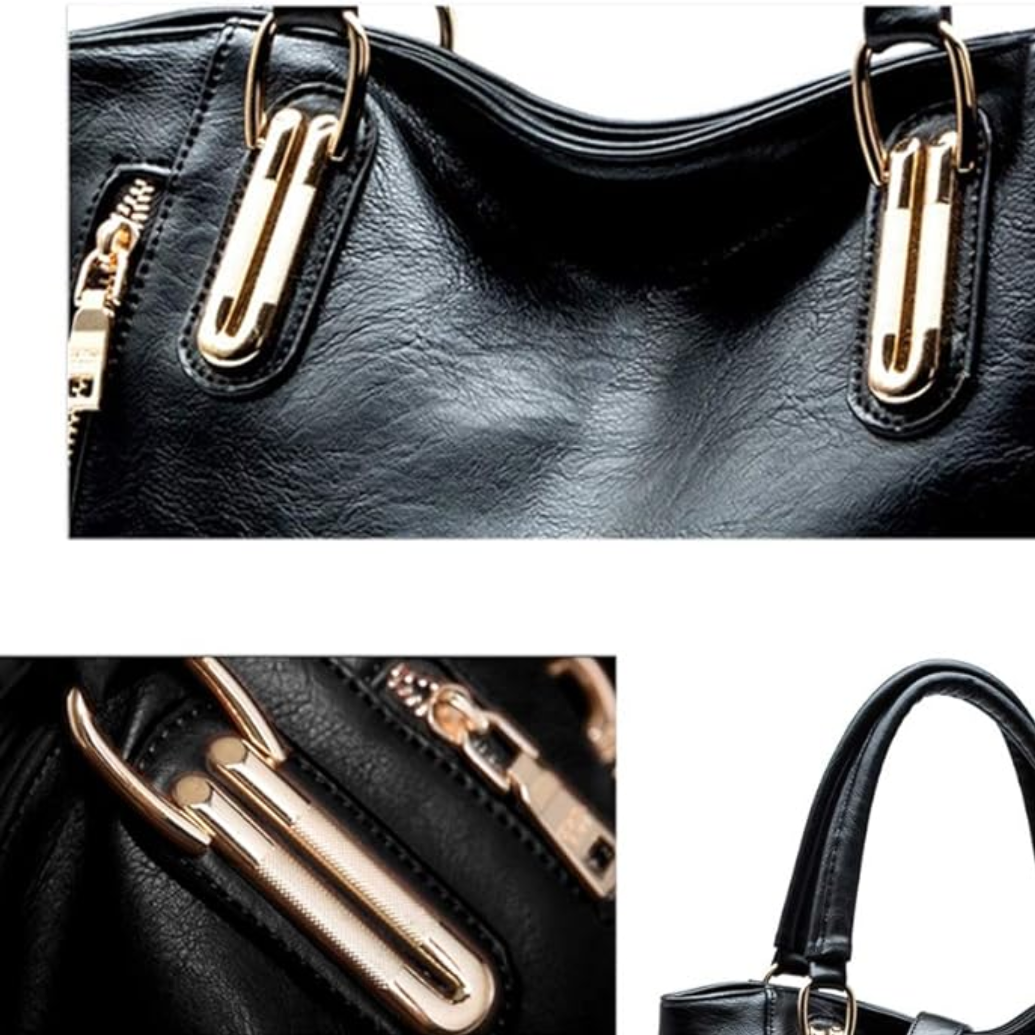 Sac à Épaule en Cuir pour Femme – Sac PU Doux Multi-Poches avec Bandoulière Réglable, Léger et Élégant