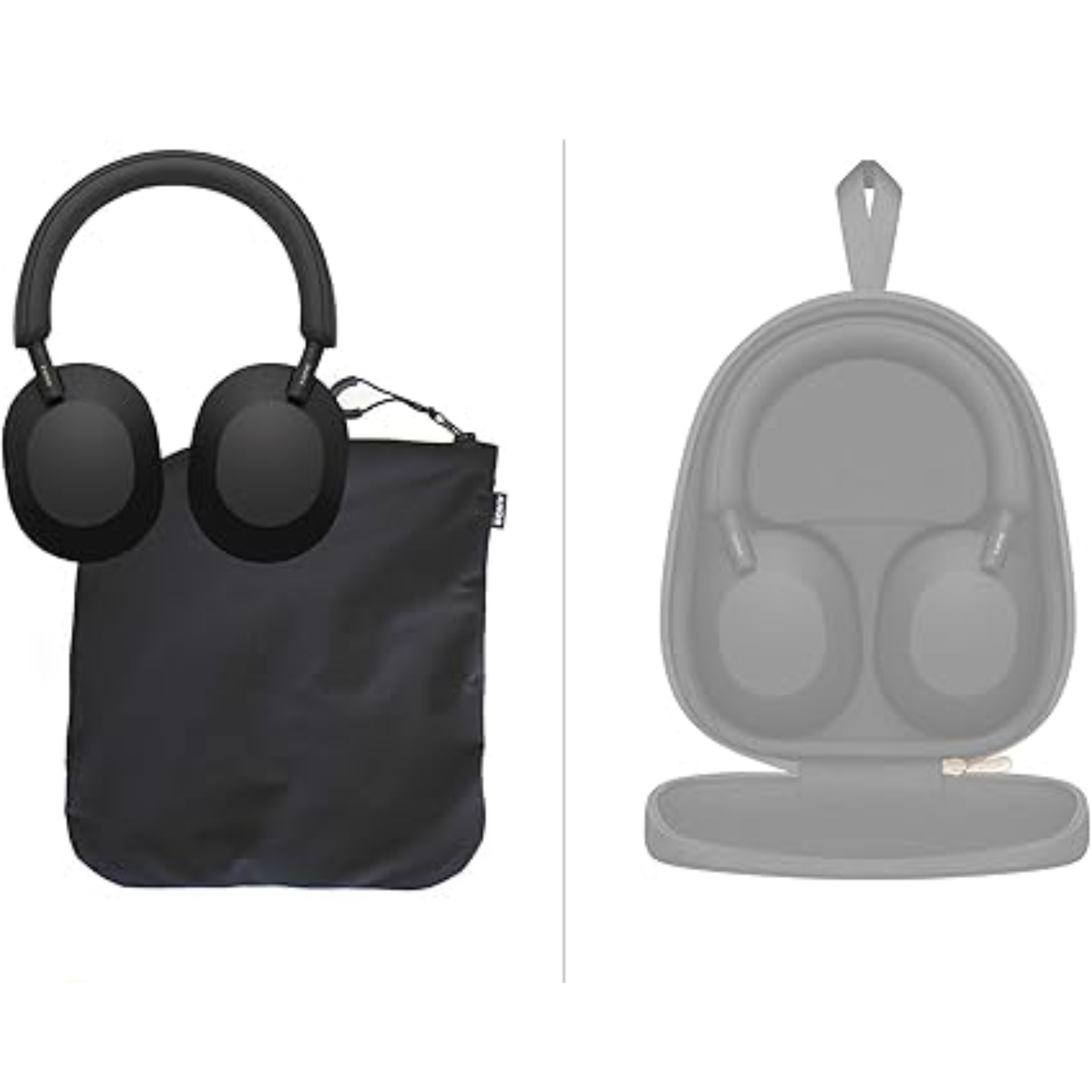 WH-1000XM5SA – Cas Souple, Casque Sans Fil à Réduction de Bruit Premium Over-Ear, Bluetooth, Audio Hi-Res, Appels Clairs, 30h d’Autonomie, Noir (Cas Souple Inclus)