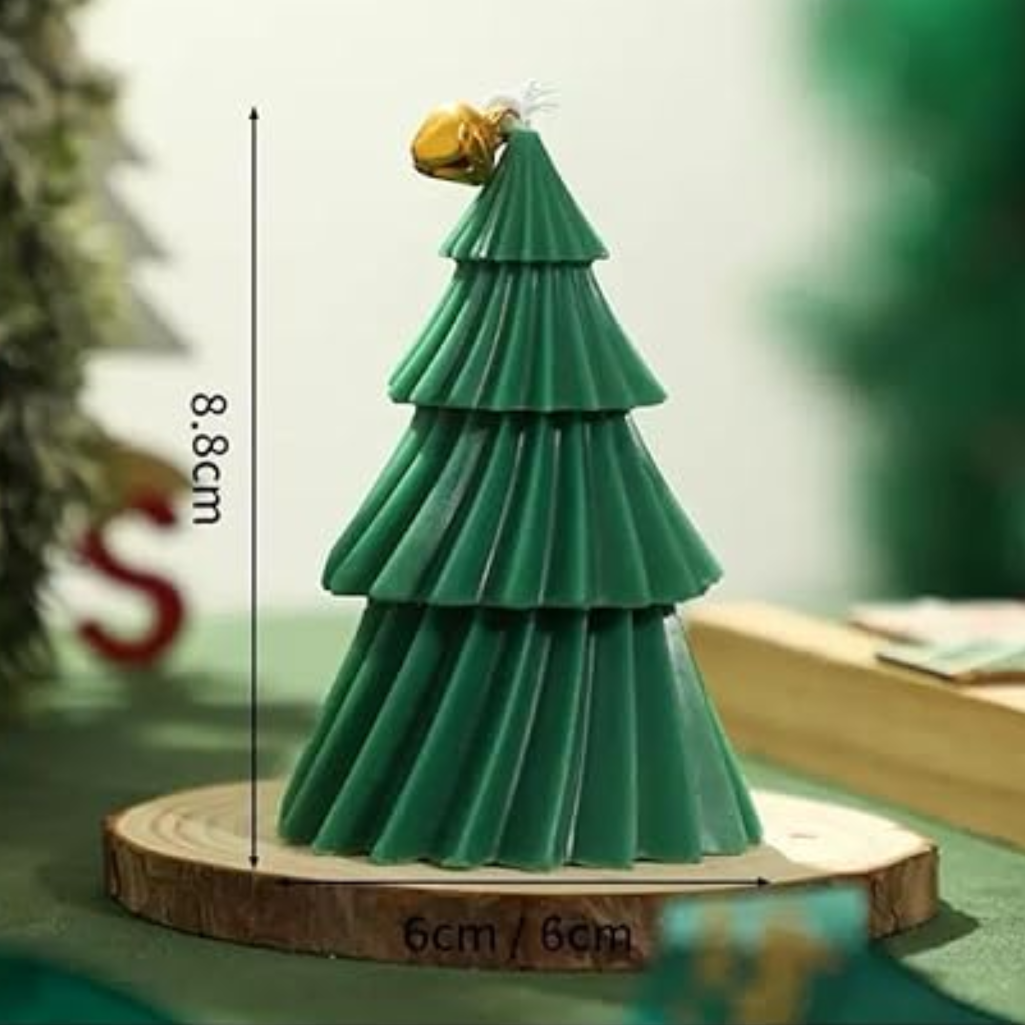 Lot de 3 Bougies Parfumées de Noël pour Femmes, Design Père Noël & Sapin, Cire Durable, Parfum Cèdre & Vanille, Coffret Cadeau Décoratif