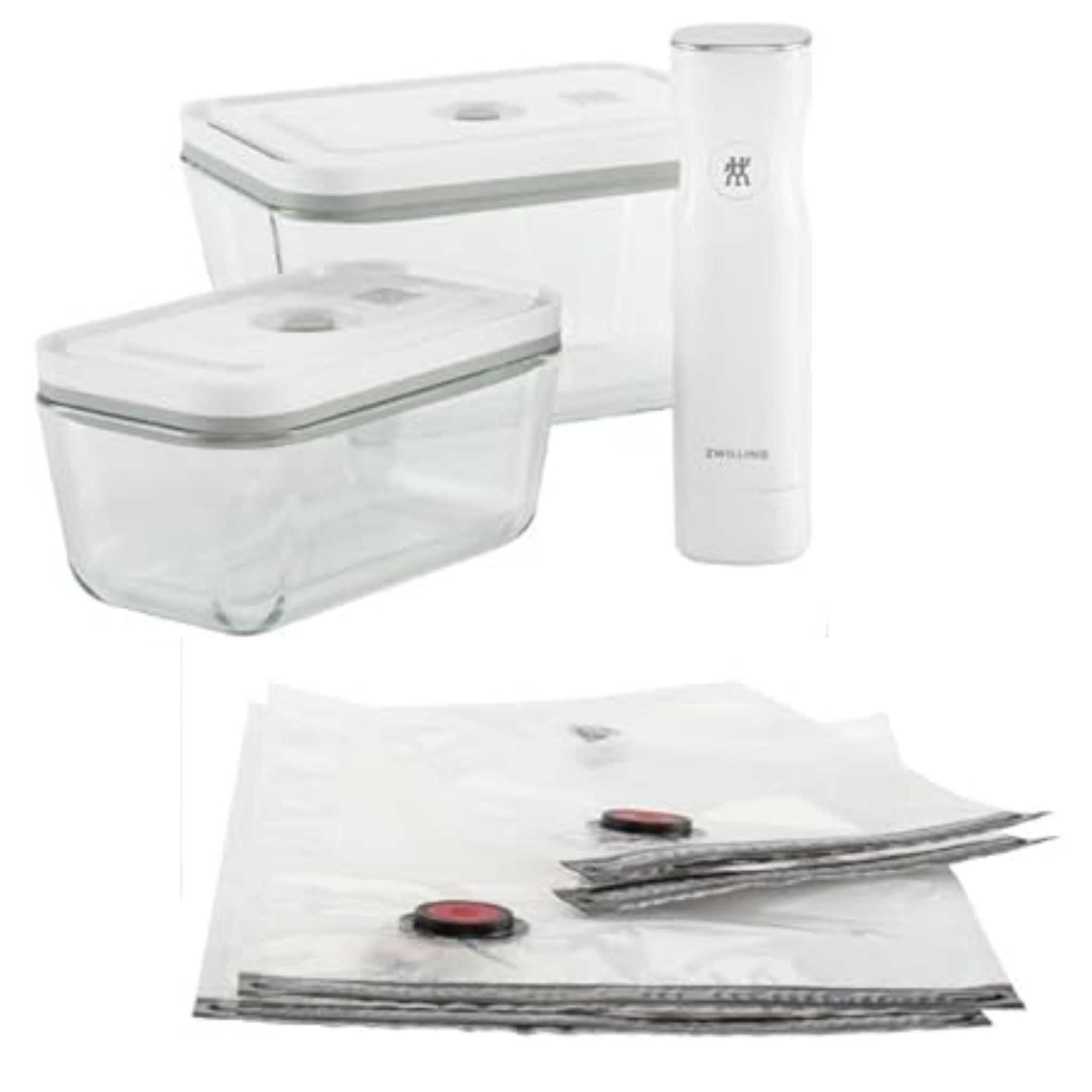 Kit Complet de Conservation Sous Vide – Pompe + 2 Boîtes Rectangulaires (M/L) + 4 Sacs Réutilisables, Fresh & Save (Sans Marque)