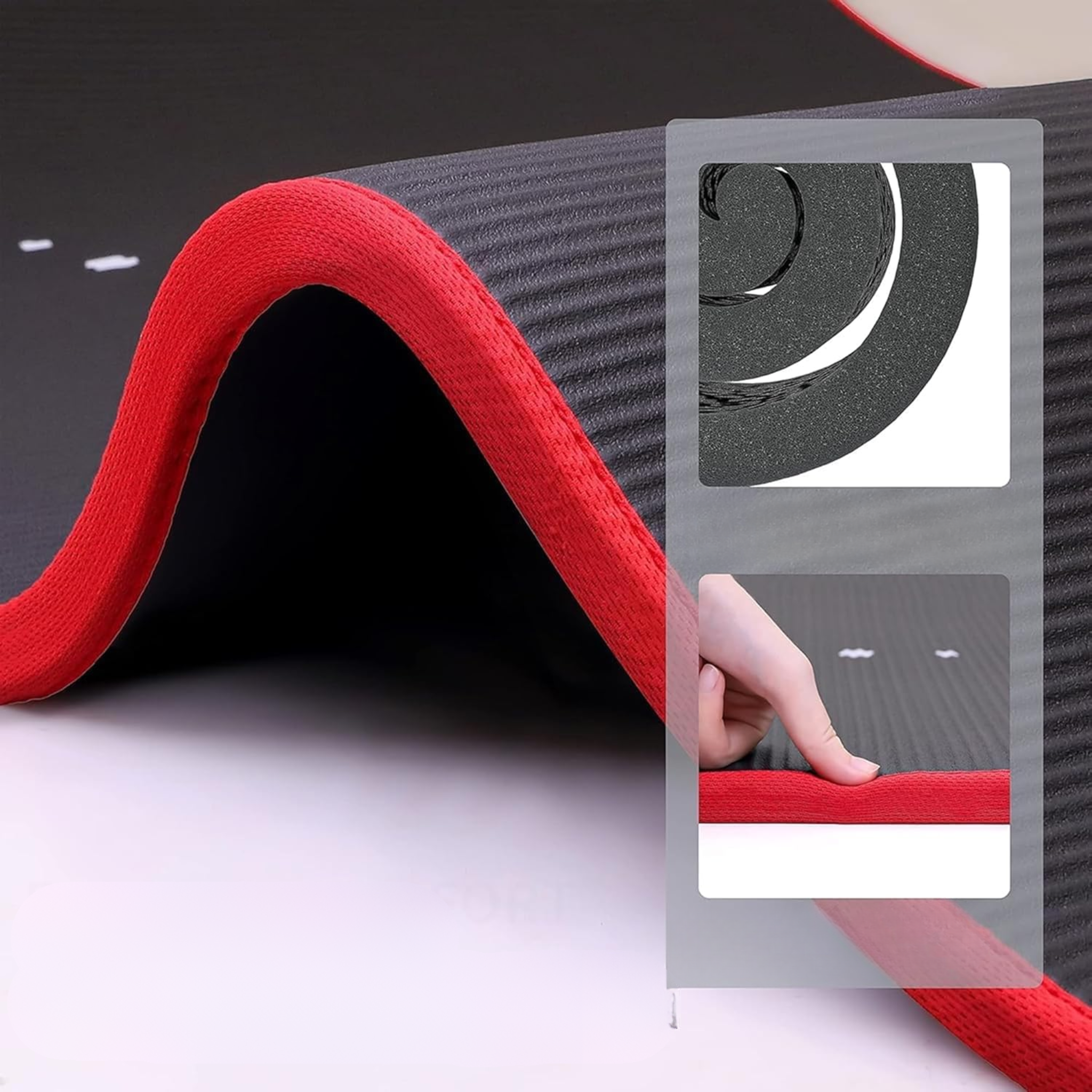 Tapis de Yoga Épais 10 mm / 15 mm – Tapis Antidérapant pour Yoga, Pilates, Gym, Sports, Camping