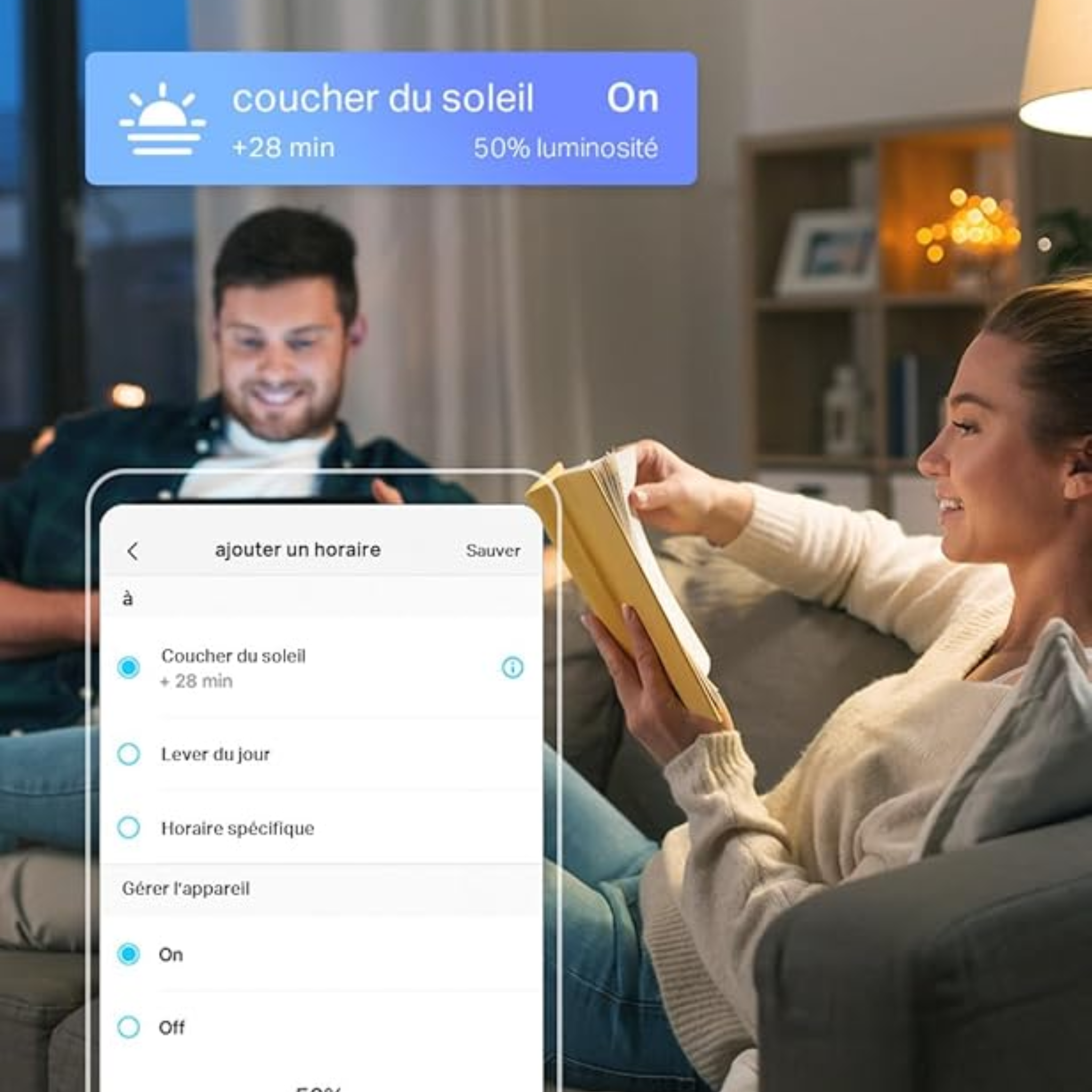Ampoule Connectée WiFi LED E27 – Blanc 4000K, Dimmable 8W (806Lm), Économie d’Énergie, Contrôle Vocal, Programmation à Distance, Compatible Alexa & Google Home, Sans Hub (L520E)