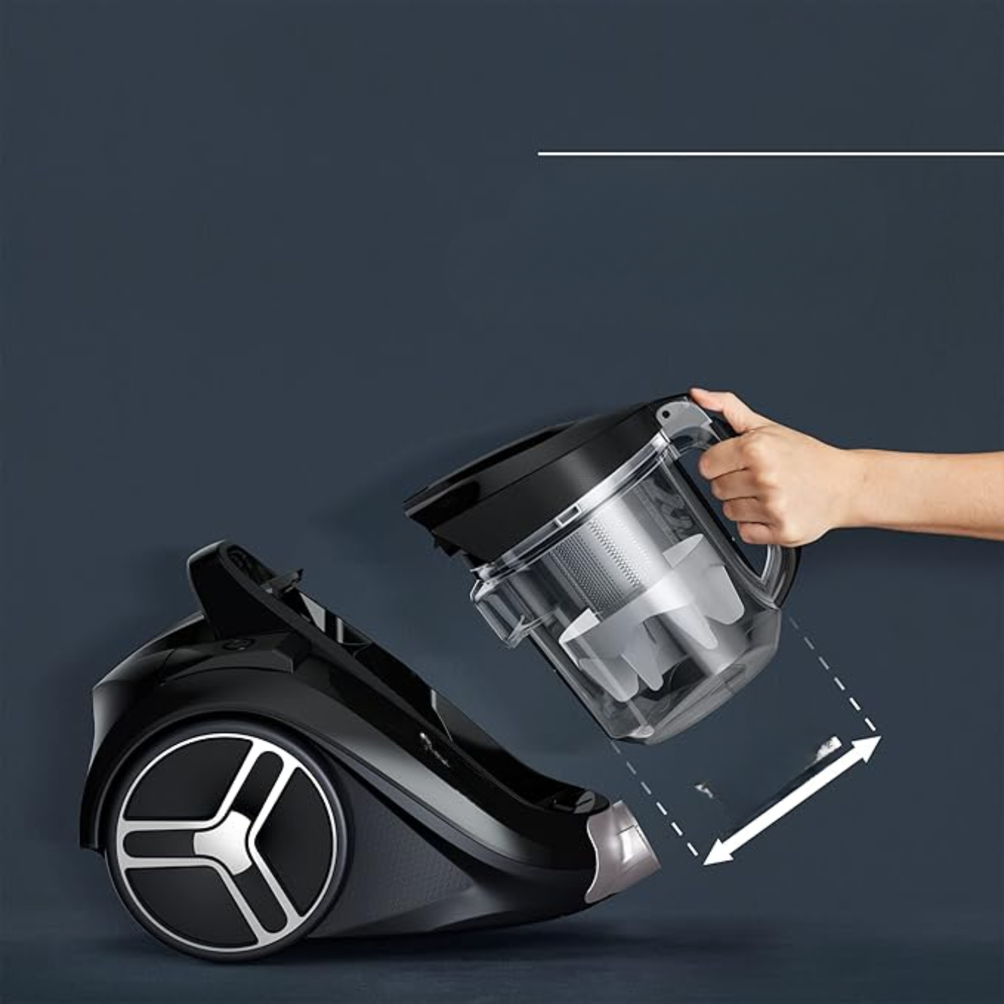 Aspirateur Compact Power XXL – Moteur Économe 900 W Max, Haute Filtration, Bac Poussière XXL 2,5 L, Compact RO4B23EA, Bordeaux (Sans Marque)