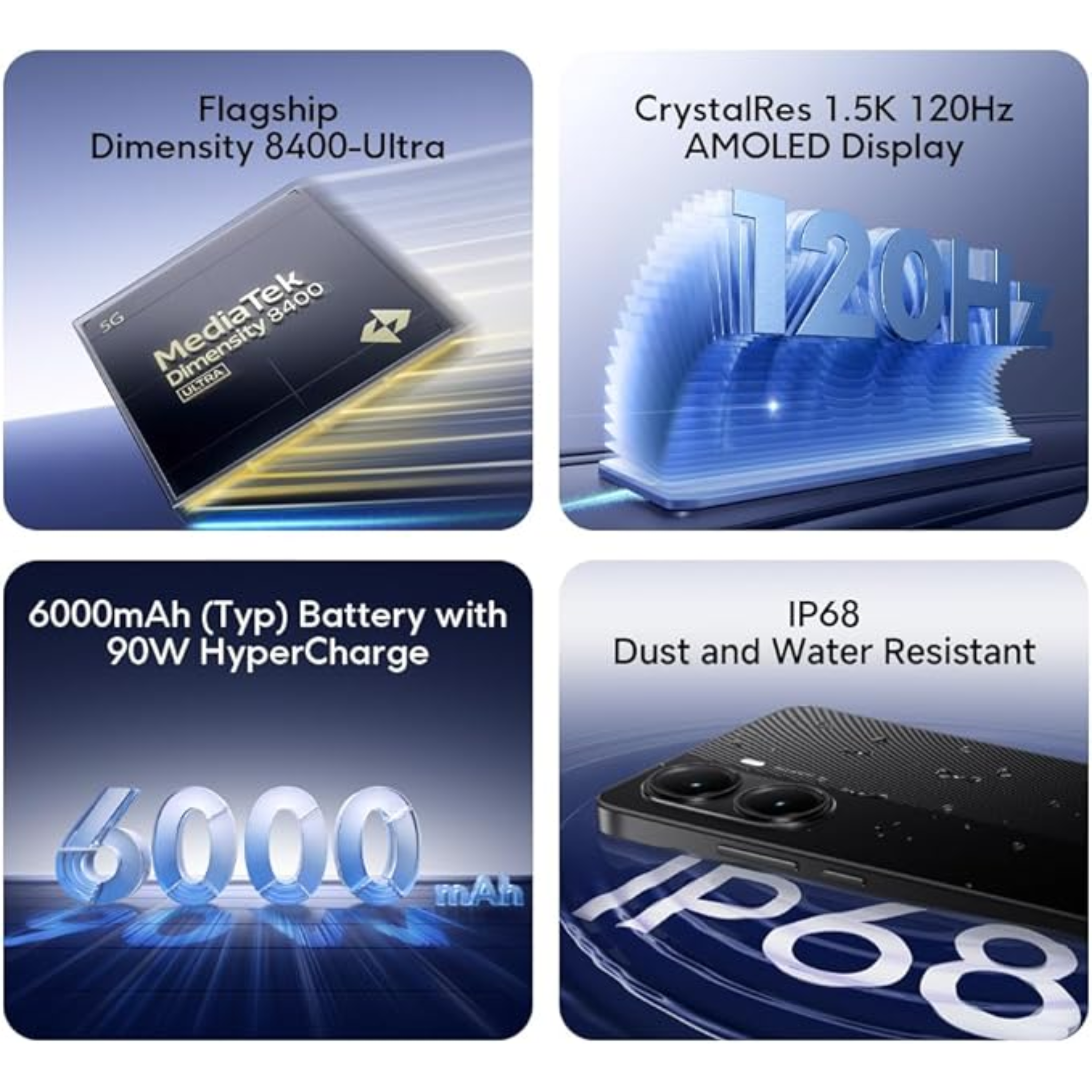 X7 Pro Smartphone 8 Go + 256 Go, Appareil Photo 50 MP avec OIS, Batterie 6000 mAh HyperCharge 90 W, IP68 Étanche, Processeur Snapdragon, 5G, Fonctionnalités IA – Vert (Chargeur Non Inclus)